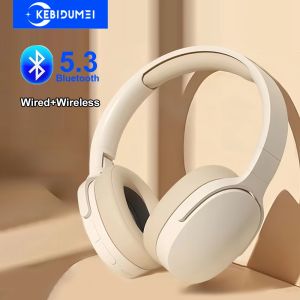 Kebidumei | Bluetooth 5.3 Headsets Gaming Headphones Dual Mode Wireless Earphones Foldable Noise Reduction Music Headsets For iPhone Xiaomi