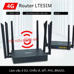 Bộ Định Tuyến Modem 4G LTE OPTFOCUS Với Đầu Nối SMA Khe Cắm Thẻ SIM 4G WIFI 6 Ăng-ten Điểm Phát Sóng Di Động Ngoài Trời Wi-Fi Băng Tần Kép 2.4GHz