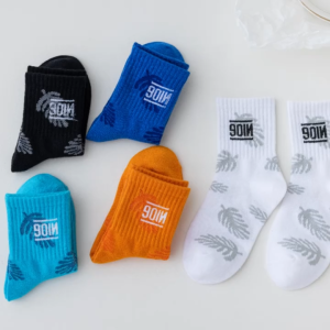 Kids Corner 5 Pairs Cotton Socks Solid Striped Pattern Knitted Socks for Kids Boys and Girls 1-12 Years Old