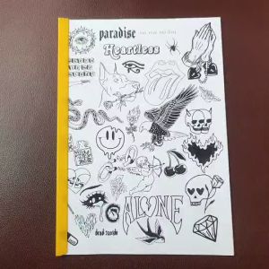 สักลาย 10 แผ่น แบบลายสักชุดที่ 1 เทดทูรอยสัก ซึ่งมีชุด 10