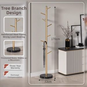 Ruoshi | Freestanding Space-Saving Metal Coat Rack