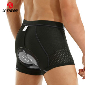 X-TIGER Men Cycling Underwear Shorts 5D Gel Pad Breathable Non-Slip Bike Shorts Bike Underpant MTB Road Bike Riding Shorts Boxer