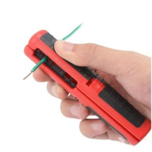 Automatic Wire Stripper with Clamp Portable Electric Wire Stripping Tool Cutter Pliers RG59 RG6 Coaxial Cable Stripper Hand Tool