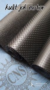 Kulit jok motor polos hitam lembaran motif amplas bigdot egghole urat vario biji kopi dll