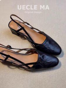 MASHUJIA | French Head-covering Sandals High-heel Mary Jane
