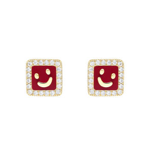 HEFANG Jewelry | Smile Diamond Earrings 14k Gold