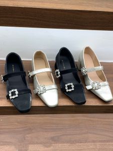 Coarse Heel Black Single Shoes 2026 Spring