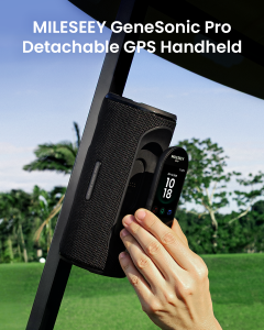 MiLESEEY GeneSonic Pro: 2-in-1 Golf Speaker & GPS - 43K+ FREE Courses NO PHONE NEEDED 15H Battery 126N MAGNETIC