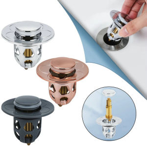 Bathroom Sink Drain Stainless Steel Pop-Up Bounce Core Basin Drain Filter Hair Collector Shower Sink Filter Bathtub Plug Tool