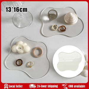 Creative Cloud Pattern Glass Cup Coaster Transparent PVC Soft Glass Mini Tray Coffee Heat Resistant Dining Mat Irregular Shape Irregular Acrylic Coaster Decorative Plate Cup Coaster Creative Prop Office Party Home Tea House Restaurant Table Protective Pad