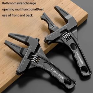 deli | OUDISI Adjustable Wrench Multi functional Dual Use/Four Use Large Open End Wrench Household Open Bathroom Pipe Adjustable Wrench