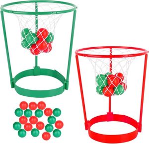 2 Pack Head Hoop Basketball Party Game For Kids And Adults Carnival Game Adjustable Basketball Net Headband With 20 Balls