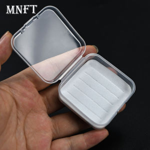 10Pcs Square Transparent Fly Fishing Box Foam Design Insert Small Types Plastic Mini Storage Fishing Tackle Box Cases