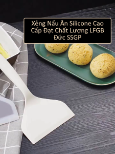 Xẻng Lật Thức Ăn Silicone Đúc Nguyên Khối SSGP Sạn Chiên Xào Chịu Nhiệt An Toàn Cho Chảo Chống Dính Không Gây Xước Dùng Cho Máy Rửa Bát Cao Cấp Đạt Chất Lượng LFGB Đức
