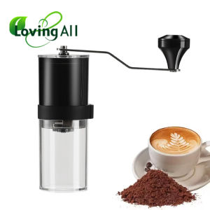 Manual Coffee Grinder Machine Grinding Home Outdoors Travel Hand Crank Portable Coffee Grinder Adjustable Bean Grinder with Brush