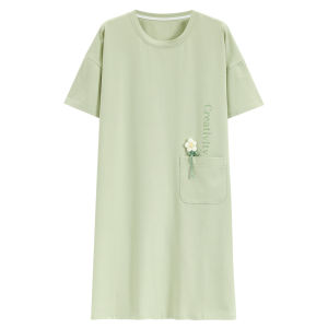 Váy ngủ nữ MiiOW Catwoman vải cotton tay ngắn thoải mái kháng khuẩn.