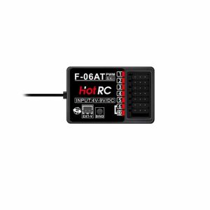HOTRC F-06A 6CH 2.4G Con Quay Hồi Chuyển Thu Cho Bộ Phát CT-6A CT-8A CT-10B HT-8A HT-10A DS650 DS800 Điều Khiển Từ Xa 4-9V RC Xe Phụ Kiện