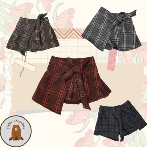 Celana Rok Anak / Celana Rok Korea Warna Salem Cokelat Hitam Putih dan Abu Tua
