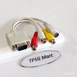 Cáp VGA ra 3 AV Cái (3RAV) S Video 4 Pin dài 15Cm (Cáp Analog Vga ra 3 AV S Video)