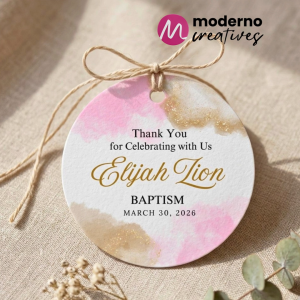 30pcs Christening Baptism Hang Tags | Customized Souvenir Tags