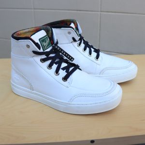 ส่งฟรี 8US 26Cm 41Eu รองเท้า Timberland roll top x Woolrich White Sneakers Pre-owned Authentic