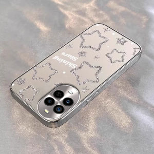 Huawei Nova13Pro Phone Case Fashionable Electroplated Mirror Surface Star Design Full Cover Protective Shell for Women Anti-Fall