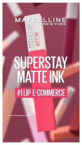 Maybelline Superstay Matte Ink Liquid Matte Lipstick Make up - 5ml - Lipstik Cair Dengan Ink Formula Tahan Lama Hingga 16 Jam / promo