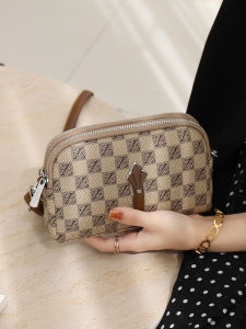BAORUIFU | Vintage Printed Horizontal Double Pocket Commuter Crossbody Bag