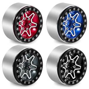 ONEVAN | 4PCS 1.9 inch Metal Wheel Rim For 1/10 Traxxas TRX4 TRX6 SCX10 90046 AXI03007 D90 VS4-10 YK 4102 RC Crawler Upgrade Parts