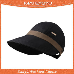 MATEYOYO Women Sun Cap Sun Hat Large Brim Summer Cap Women Ponytail Baseball Cap Sunscreen Cap Outdoor Urban Sports Sun Protection Hat Can Wear Mask for Outdoor Travel