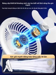 MONLEYTA | Quạt treo nhỏ Đức Quạt treo nhà bếp ký túc xá siêu âm thanh có thể treo trong màn chống muỗi dùng tại nhà nhỏ