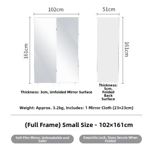 SHUANGSHAN | Folding Glassless Full-length Mirror For Home Try-on Yoga