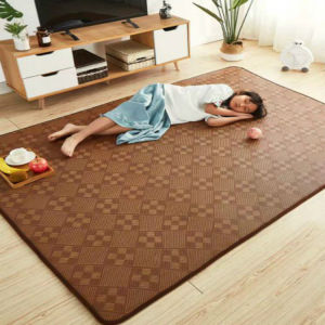 Japanese Style Rattan Mat Tatami Carpet Home Living Room Mat Bedroom Floor Mat Children Baby Crawling Mat Homestay Hotel Carpet Rug Living Roo Carpet Home Decor Anti Slip floor mat / Karpet / Kitchen Door mat