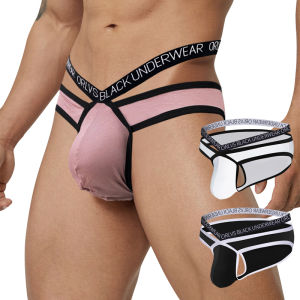 CMENIN ORLVS 3Pcs Cotton LOGO Breathable Underwear Men Jockstrap Briefs Mens Underpants Pouch OR6314