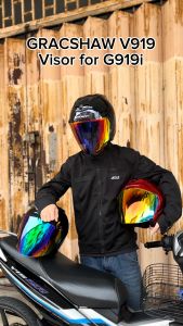 GRACSHAW V919 Visor For G919i Tinted Rainbow Galaxy Black Green Gold Sun Protection Replacement