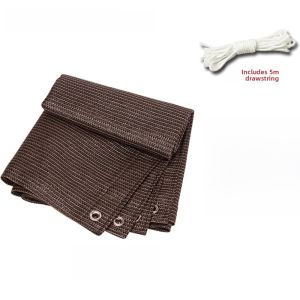 Thickened Sun Protection Net Green Plant Balcony Courtyard Sunhouse Outdoor Heat Insulation Shade Net Coffee Color Encryption