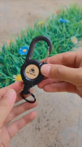 พวงกุญแจเชือกลวดสลิง ยืดหดได้ พร้อมสายเคเบิลเหล็ก หนา 0.9 มม.กันขโมย สายเคเบิ้ล พวงกุญแจรถยนต์ พวงกุญแจห้อย พวงกุญแจ