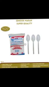 Sendok Makan Sendok Plastik Bening Set Sendok (Isi 100 Pcs-WSB100)