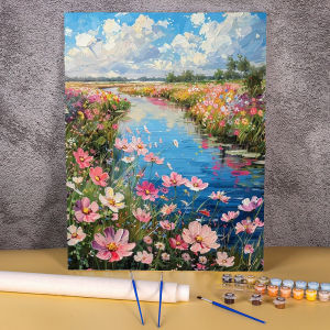 Painting By Numbers Adults Crafts Flowers Mountains Wall Art Picture Easy Number Drawing On Canvas Oil Paint Handicraft Gift