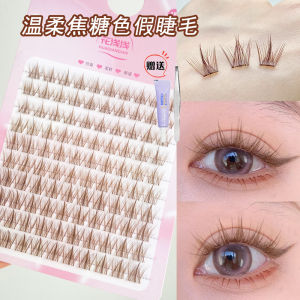 Mi Giả Màu Nâu Trong Suốt Đơn Lông Mi Cong Tròn Dễ Sử Dụng Của Hua Qianqian Từ Trung Quốc Đại Lục Bộ Ba Mi Giả