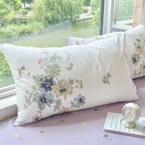 ผ้าปูที่นอนผ้าฝ้ายแท้คู่ ขนาด 48x74 ซม. ผ้าปูที่นอนแบบแยกชิ้นสำหรับใช้ในบ้าน ผ้าฝ้ายแท้ 100%