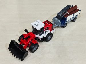 โมเดล รถบรรทุก ยาว 47.5 ซม.(ยาวมากกก) มีเสียง มีไฟ รถแมคโคร รถก่อสร้าง