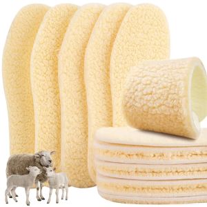 Lamb Fleece Insoles Men Women Winter Keep Warm Insole Soft Wool Thicken Shoepad Cashmere Shoes Insert Thermal Shoe Pads
