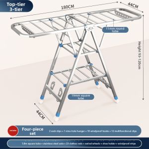 ZHUOLESHI | Multi-purpose Foldable Clothes Drying Rack