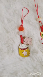 Móc treo mèo thần tài handmade dây đỏ may mắn charm phong thủy tài lộc quà tặng xinh ý nghĩa