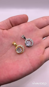 Mặt dây chuyền hình mặt trăng màu vàng hoặc trắng chất liệu bằng titan không phai mã 16 trangsucmoiluatuoi.RIN