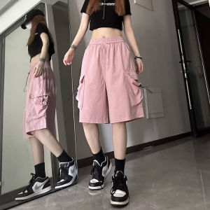 American Retro Sporty Workwear Short Pants Women Summer Thin New Style Spicy Girl Loose Versatile Five-Point Casual Mid-Pants