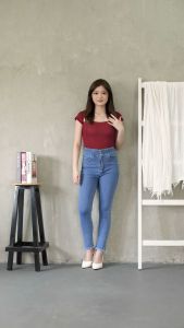 Eleora Fashion-Elanine Skinny Jeans Highwaist Celana Jeans Wanita Strecth Celana Jeans Bangkok Style Korean Stretch Celana Murah Premium