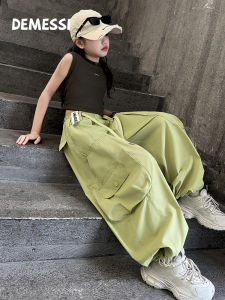 Summer Big Girls Two Piece Set Sleeveless T-shirt Culottes