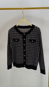 Fellora FLR107 Pattern Cardi O Neck XL / Cardigan Lengan Panjang Long Sleeve